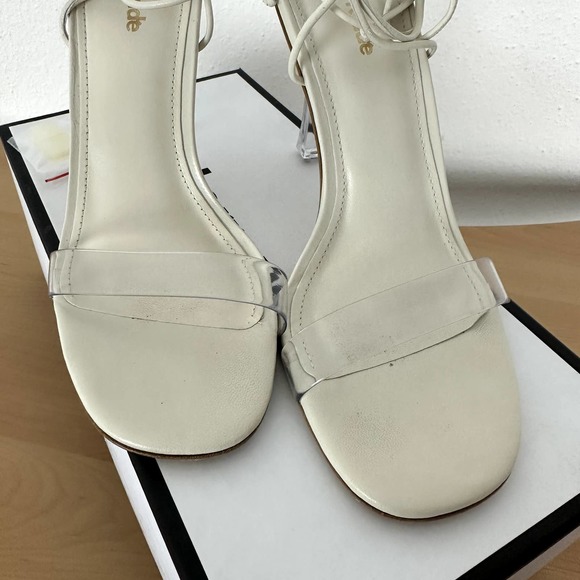 Larroude Gloria Heel in Ivory Size 7 - Picture 10 of 11